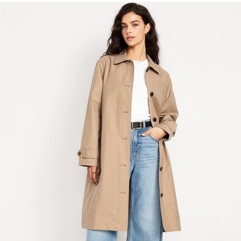 Old Navy Women's Oversized Water-Resistant Mac Coat size Large